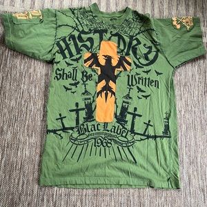 Blue label green/orange revenge tee xxl
